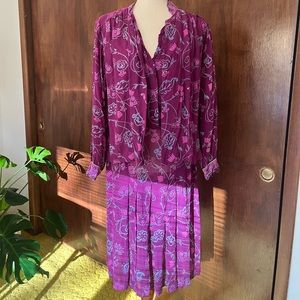 Vintage Emilia Bellini MADE IN ITALY 100% Silk Dress + Jacket